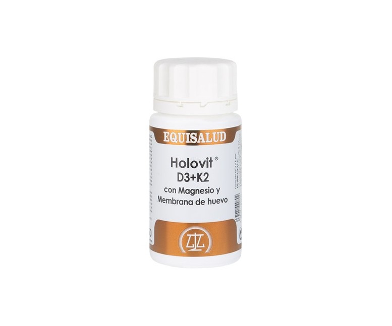 Holovit D3+K2 con magnesio + membrana huevo 50 cápsulas de 700mg Equisalud