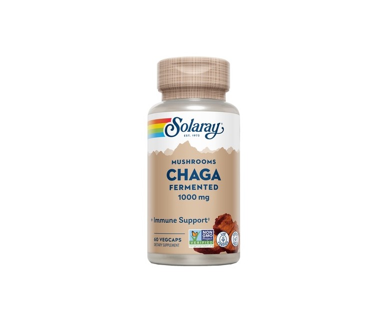 Chaga fermentada 500 mg 60 cápsulas de 500mg Solaray