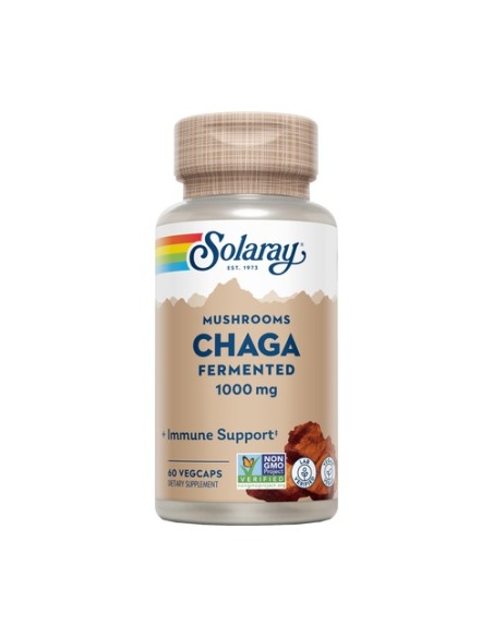 Chaga fermentada 500 mg 60 cápsulas de 500mg Solaray