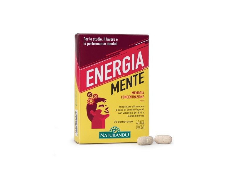 Energia mente memoria y concentración 30 comprimidos Naturando