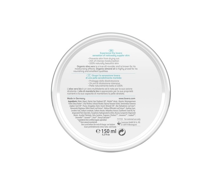 Crema 150 cara & cuerpo Basis Sensitiv 150 ml de crema Lavera