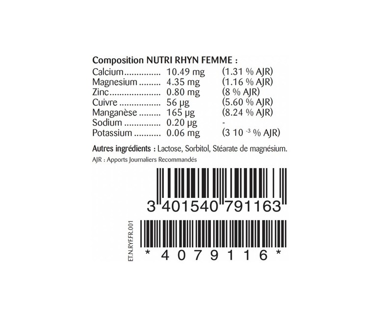 Nutri rhyn mujer 70 comprimidos masticables Activa