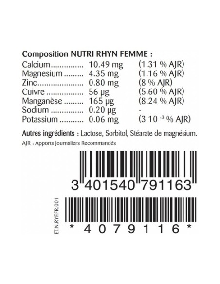 Nutri rhyn mujer 70 comprimidos masticables Activa