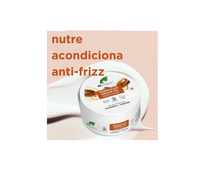 Mascarilla capilar Aceite de Argán Marroquí - cabello seco o dañado 200 ml Dr. Organic