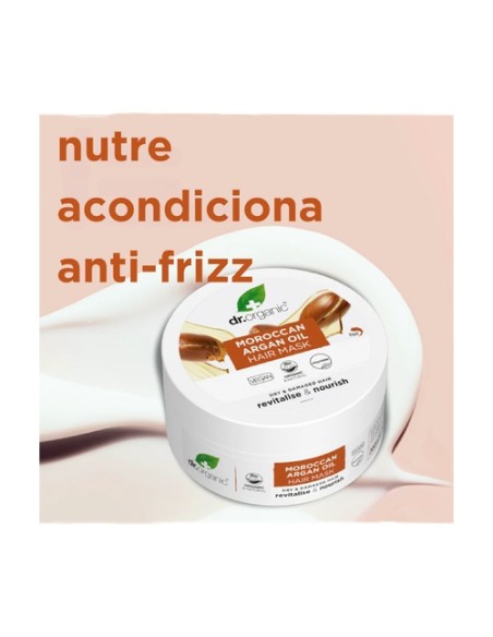 Mascarilla capilar Aceite de Argán Marroquí - cabello seco o dañado 200 ml Dr. Organic