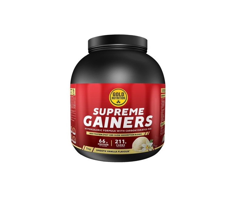 Supreme Gainers 3 kg de polvo (Vainilla) Gold Nutrition