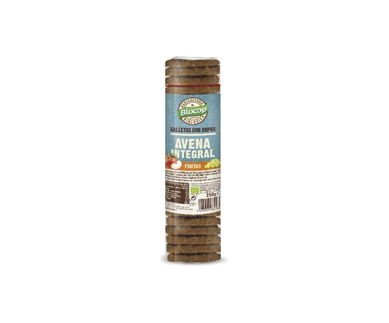 Galleta con copos de avena y frutas 250 g Biocop