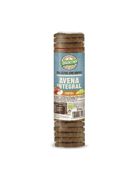 Galleta con copos de avena y frutas 250 g Biocop