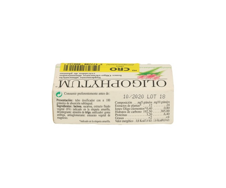 Oligophytum Cromo (H2 CRO) 100 comprimidos sublinguales Holistica