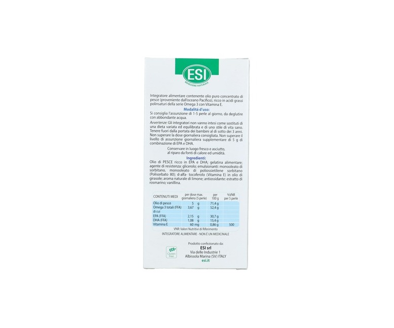 Omega 3 extra pure 120 perlas de 1g ESI