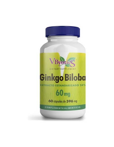 Ginkgo biloba 60 mg 60 cápsulas Vbyotics