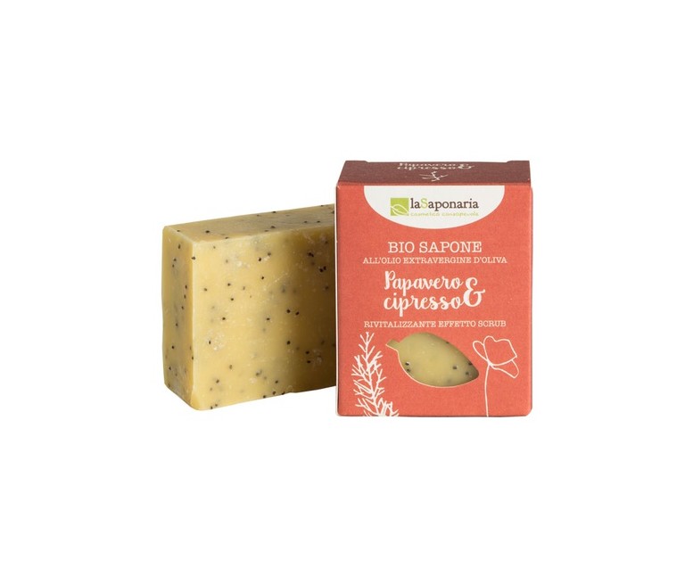 Amapola y Criprés (efecto exfoliante revitalizante) 1 unidad de 100g La Saponaria