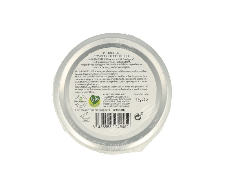 Manteca de karité 100% ecológica 150 g de crema Kimera