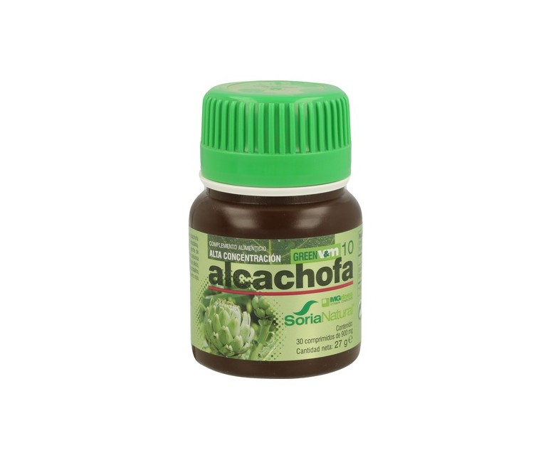 Green Vit+Min 10 Alcachofa 900 mg 30 comprimidos Soria Natural