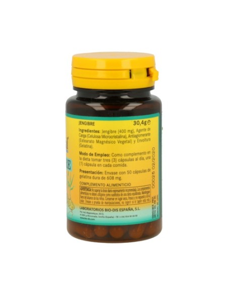 Jengibre extracto seco 50 cápsulas de 150mg Nature essential