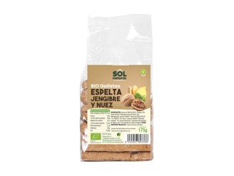 Galletas de espelta con jengibre y nueces Bio