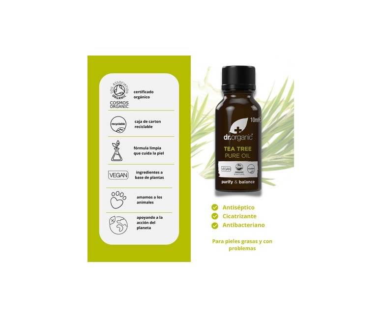 Aceite Puro Árbol de té 10 ml Dr. Organic