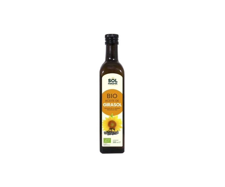 Aceite de girasol 1ª presión en frío Bio 500 ml de aceite Sol Natural
