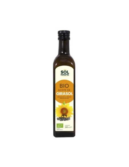 Aceite de girasol 1ª presión en frío Bio 500 ml de aceite Sol Natural
