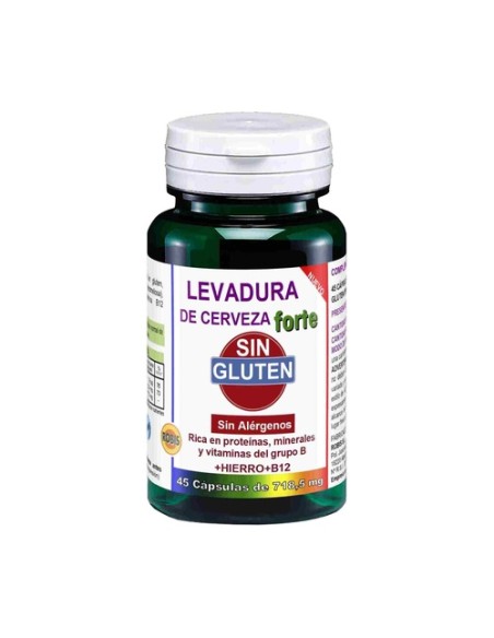 Levadura de cerveza forte sin gluten 45 cápsulas de 718.5mg Robis