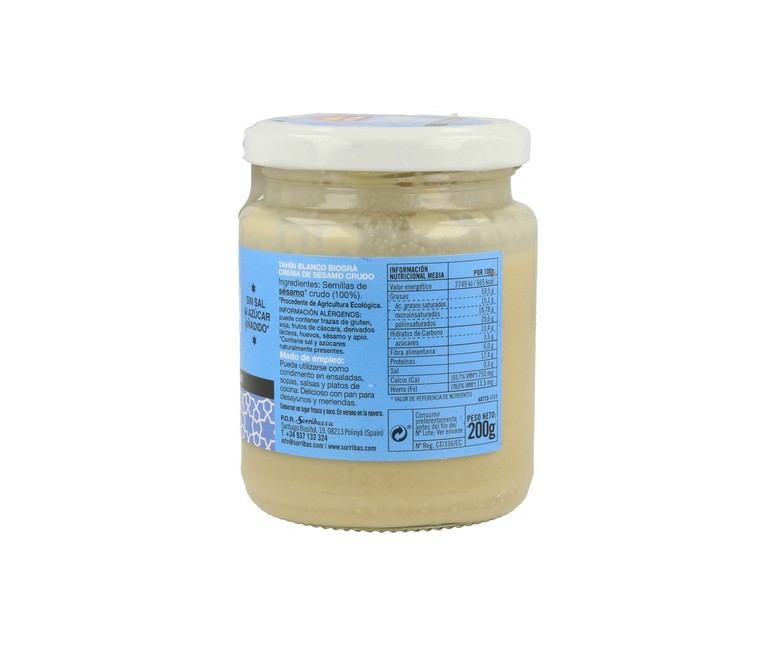 Tahín Blanco Bio 200 g Biográ