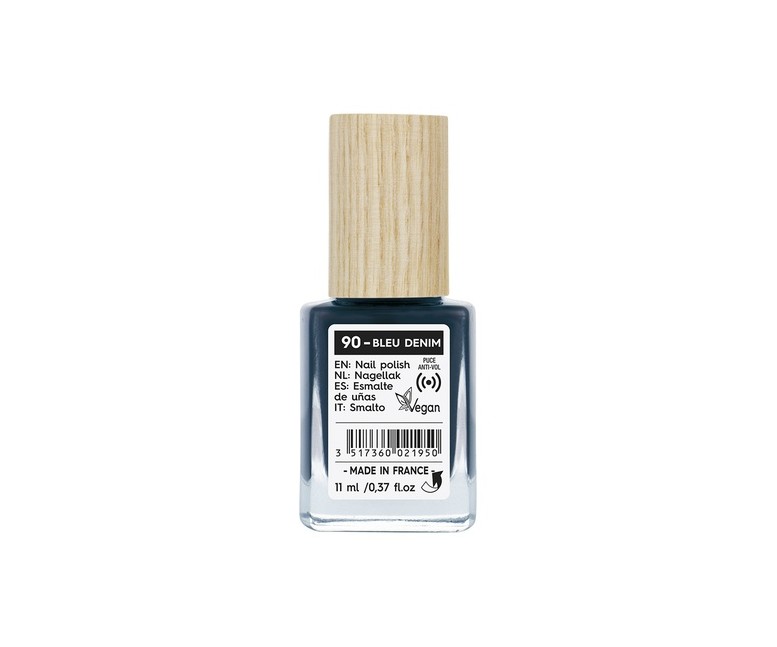 Esmalte uñas 90 bleu denim 11 ml (Azul) So'Bio