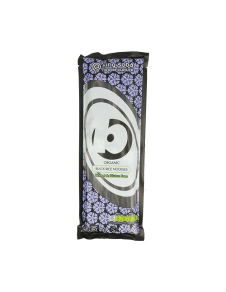 Pasta de Arroz Negro Sin Gluten BIO 250 g King Soba
