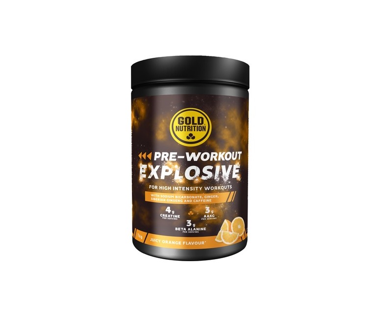 Pre Workout Explosive 1 kg de polvo (Naranja) Gold Nutrition