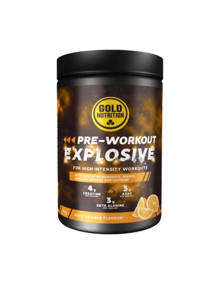 Pre Workout Explosive 1 kg de polvo (Naranja) Gold Nutrition