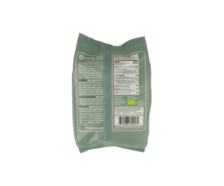 Pasta Ramen de Arroz Integral sin Gluten BIO 280 g King Soba
