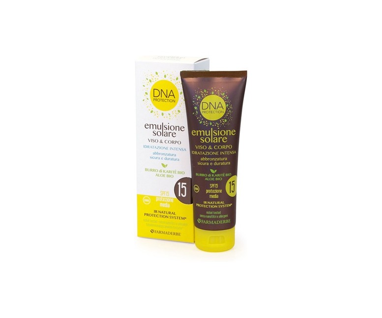 Emulsión solar rostro y cuerpo SPF15 125 ml Farmaderbe