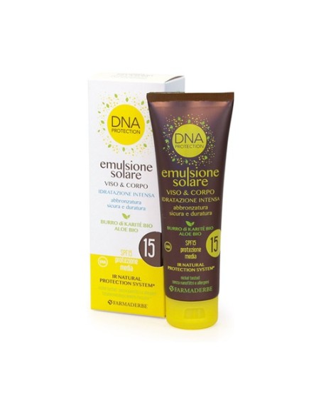 Emulsión solar rostro y cuerpo SPF15 125 ml Farmaderbe