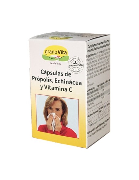 Própolis, Echinacea y Vitamina C 75 cápsulas Granovita