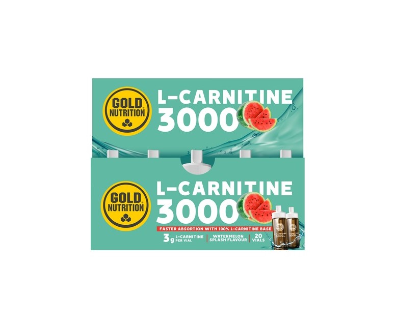 L Carnitine (Sabor Sandia) 20 viales de 3000mg (Sandía) Gold Nutrition