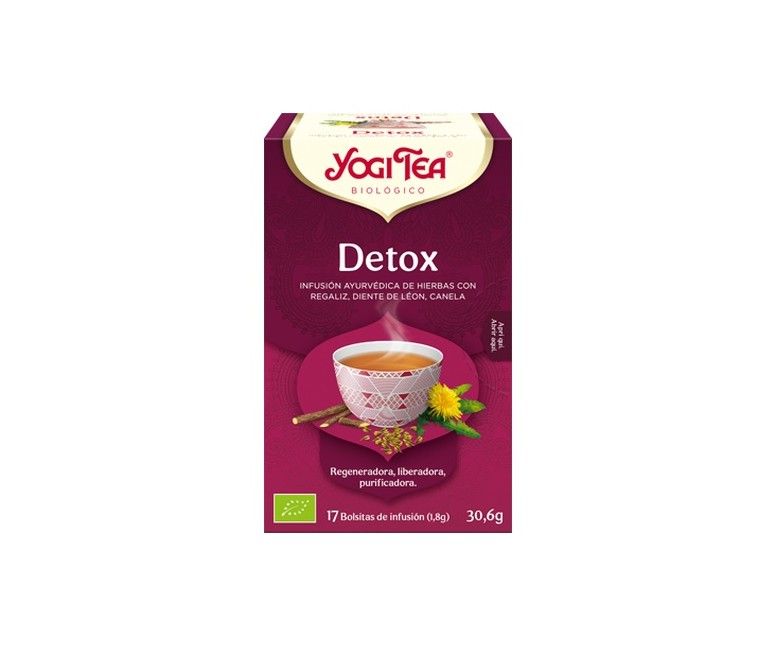 Infusión ayurvédica Detox 17 bolsitas infusoras de 1.8g Yogi Tea