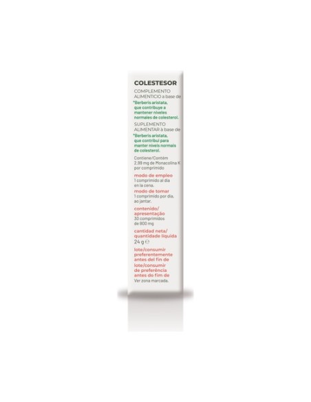 Colestesor 30 comprimidos de 800mg Soria Natural