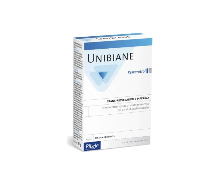 Unibiane resveratrol 30 cápsulas Pileje