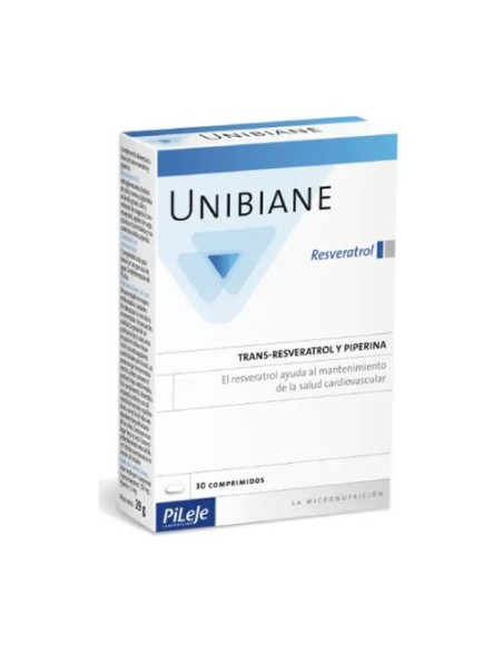 Unibiane resveratrol 30 cápsulas Pileje