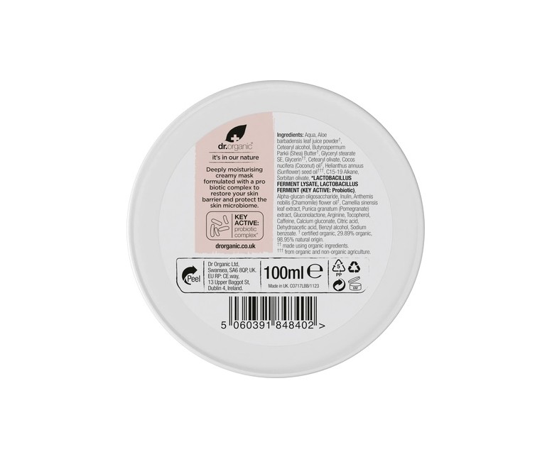 Mascarilla recuperadora probiótica Skin Calm 100ml Dr. Organic