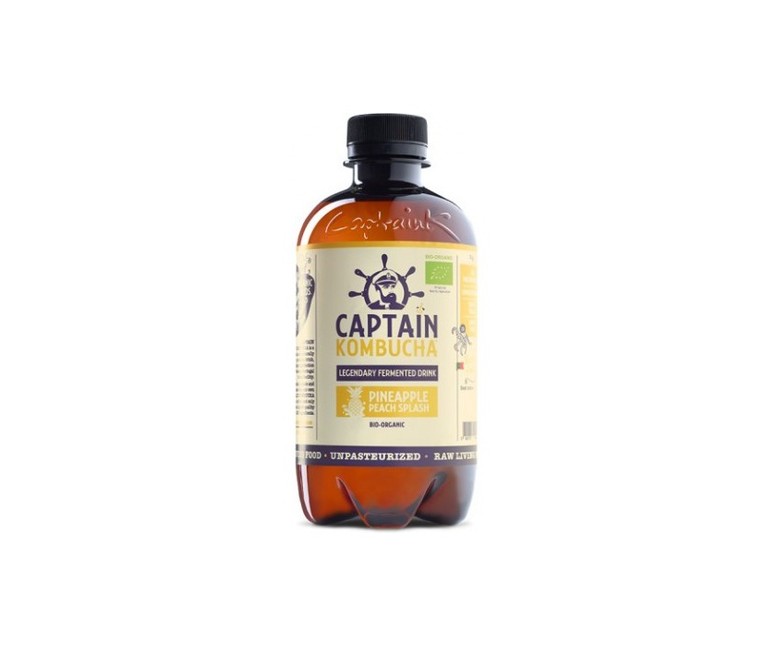 Kombucha de piña y melocotón 1 L Captain Kombucha