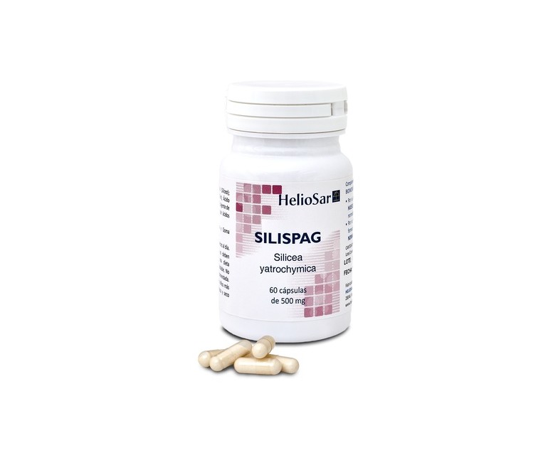 Silispag silicea dióxido de silicio 60 cápsulas de 500mg Heliosar