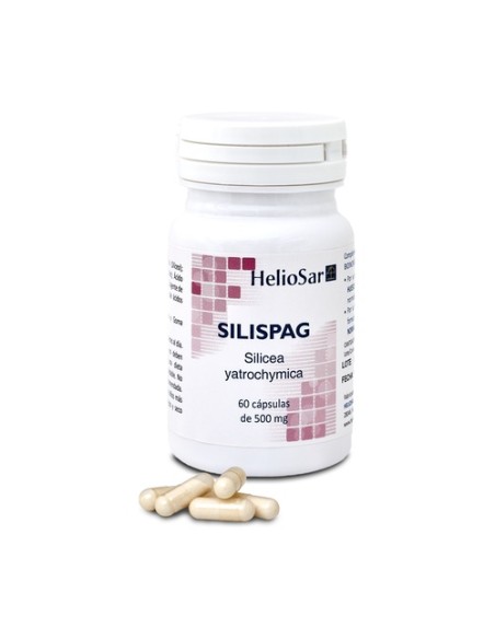 Silispag silicea dióxido de silicio 60 cápsulas de 500mg Heliosar