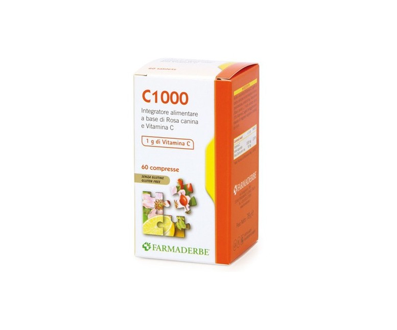 C 1000 Rosa mosqueta y vitamina C 60 comprimidos Farmaderbe