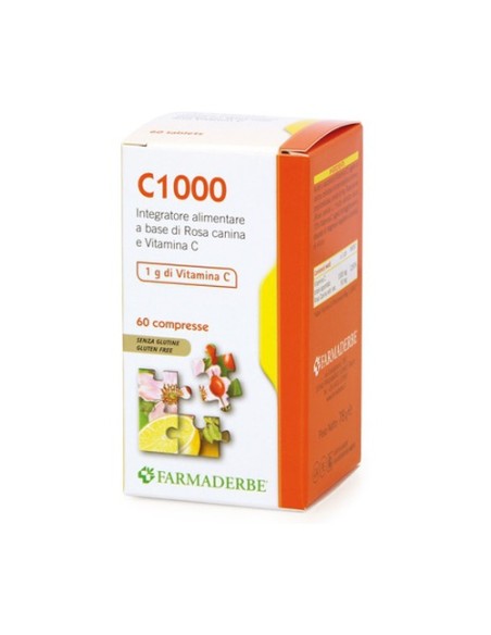 C 1000 Rosa mosqueta y vitamina C 60 comprimidos Farmaderbe