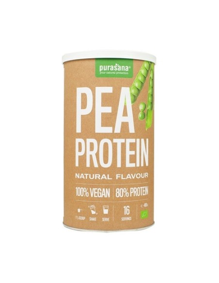 Proteína de guisante en polvo natural bio 400 g de polvo Purasana