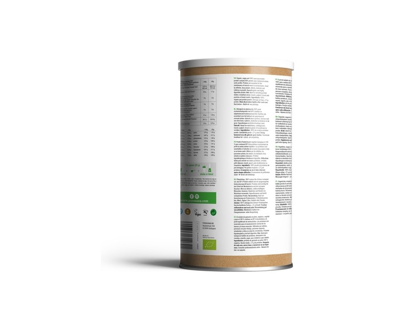 Proteína de guisante en polvo natural bio 400 g de polvo Purasana