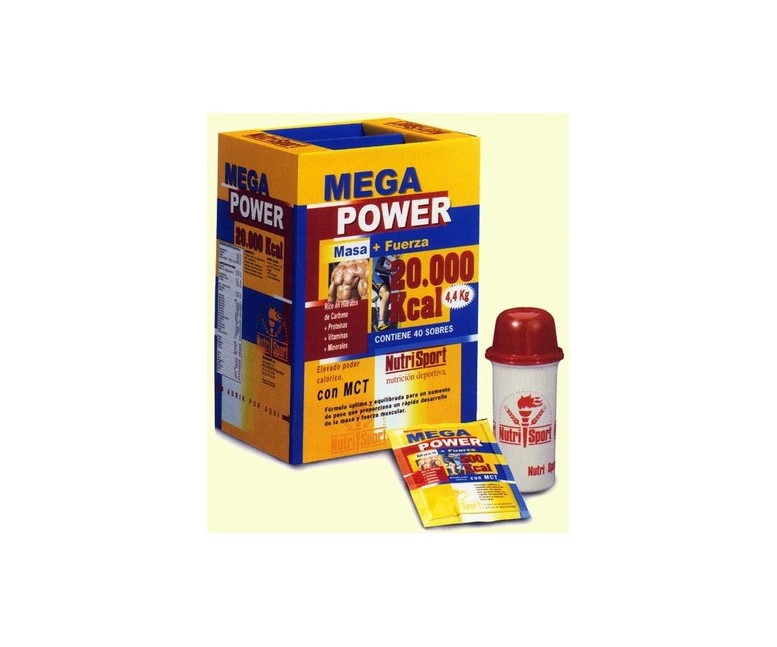Megapower 20.000 Kcal Fresa 40 sobres Nutrisport