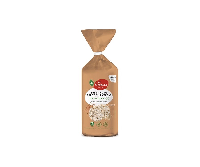Pack Tortitas de arroz y lentejas 12 unidades de 115 g El Granero Integral