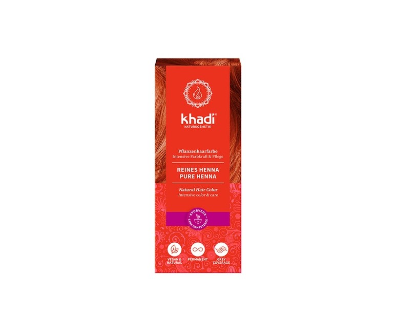 Henna natural 100% pura 100 g de polvo (Rojo) Khadi
