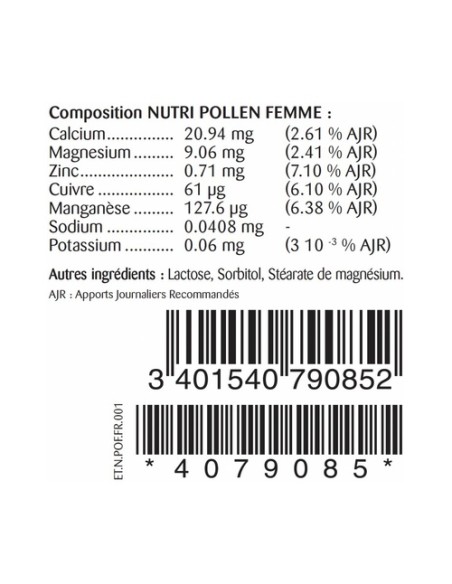 Nutri pollen mujer 70 comprimidos masticables Activa